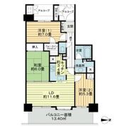 ライオンズタワー仙台広瀬の間取り画像