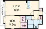 グランブルー五福の間取り画像