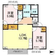 ラシェット エムザ C棟の間取り画像