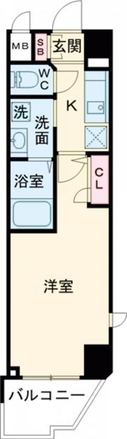 エスリード中山手県庁前の間取り画像