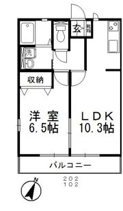 コーポアイビーの間取り画像