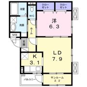 フラン ヴォワリエの間取り画像