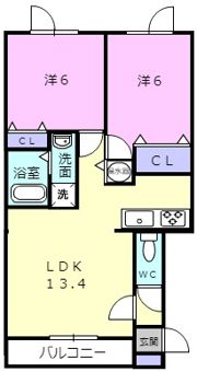 クリークウッドⅡの間取り画像