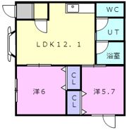 eハウスⅡの間取り画像