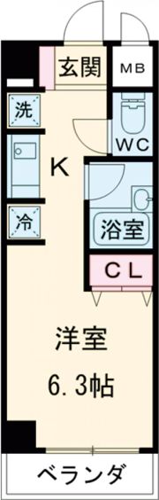 シュプレーム堺の間取り画像