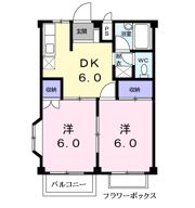 平の上ハイツⅠの間取り画像