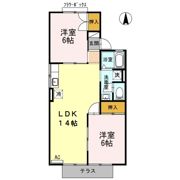 コーポ森 Aの間取り画像