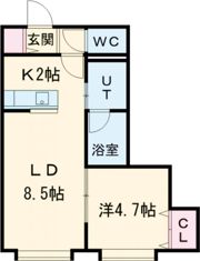 パルティールTM北郷の間取り画像