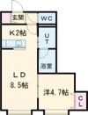パルティールTM北郷の間取り画像