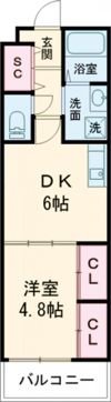 TKアンバーコート浜寺Ⅱの間取り画像