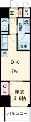 レオンコンフォート神戸駅前の間取り画像