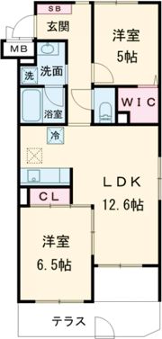 葛城レジデンスの間取り画像