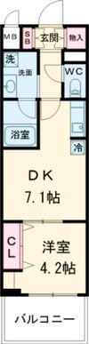 レオンコンフォート神戸駅前の間取り画像