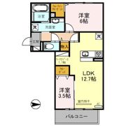 フロレゾン北花山Aの間取り画像