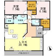 ラグジュアリ新涯 A棟の間取り画像