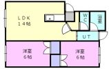 コーポプリムローズBの間取り画像