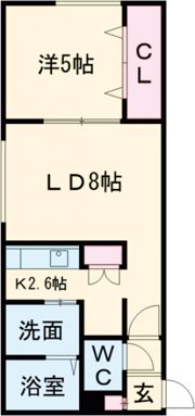 アプリーラ中央町Dの間取り画像