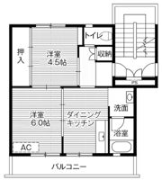 ビレッジハウス足利葉鹿1号棟の間取り画像