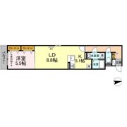 DーroomS三百人町の間取り画像