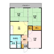ウスバハイツ Fの間取り画像