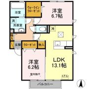 PARK HILLS MIYAKO Eの間取り画像