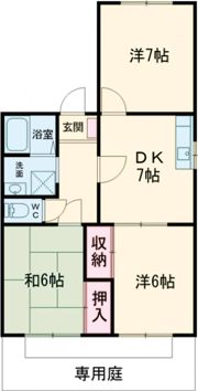 パークハイツ北洞Aの間取り画像
