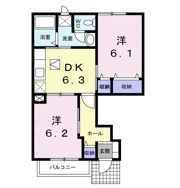 ファミール・鶴市 Aの間取り画像