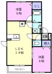 ベルソス苫小牧 Cの間取り画像