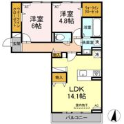 プレステージア厚南北Ⅱの間取り画像