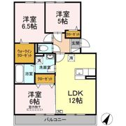 クレール アソウの間取り画像