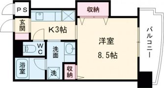 住吉橋TKハイツの間取り画像