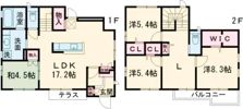スマ・エコタウン陽だまりの丘貸家の間取り画像