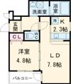 フジパレス駒林Ⅱの間取り画像