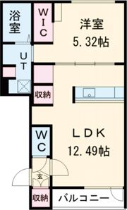 ネコフィーノ旭町Ⅰの間取り画像