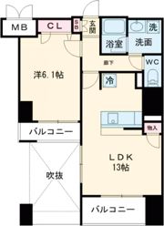 プレサンスKOBEグレンツの間取り画像