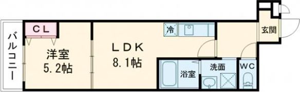 フジパレス駒林Ⅱの間取り画像