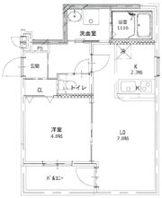 フジパレス駒林Ⅱの間取り画像