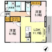 ディアコートクレストの間取り画像