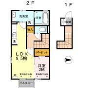 D-roomなかよんの間取り画像