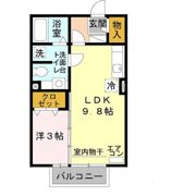 メゾンドゥソレイユの間取り画像