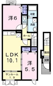 ヴィー・シュシュⅠの間取り画像