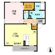 グラディオン Bの間取り画像