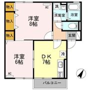 リバープレートつくし Aの間取り画像