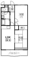 リバティ上島の間取り画像
