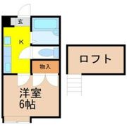 戸崎ハイツBの間取り画像