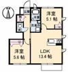 コンフォールⅡ D棟の間取り画像