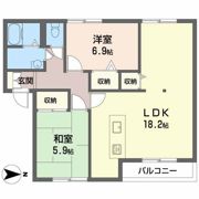 ザックス英賀保Aの間取り画像