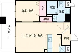 レジディア熊本辛島の間取り画像