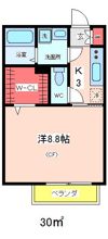 パレス茂原Ⅲの間取り画像