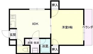 ノーブル平和大通りの間取り画像